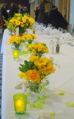 Yellow and Gold Top Table