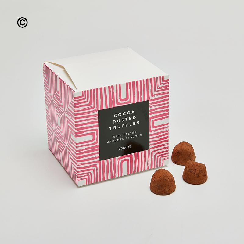 Cocoa Dusted Chocolate Truffles with Salted Caramel Flavour