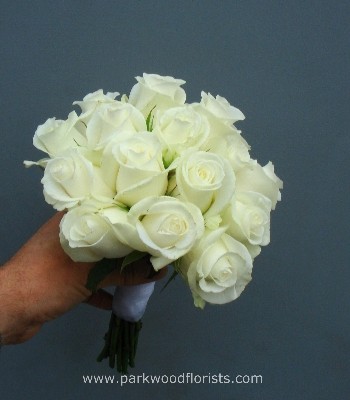 White Akito Rose Hand tied