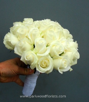 White Rose Bridal Bouquet