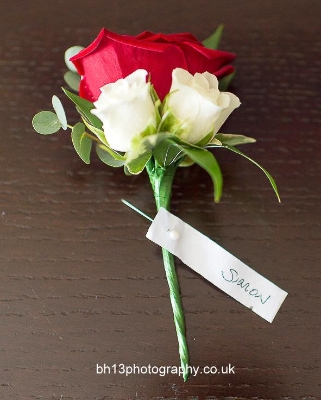 Red & White Buttonhole