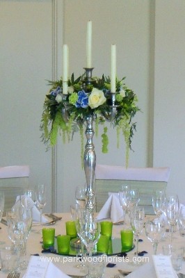 Candelabra in Blue & White