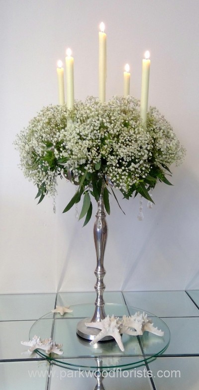 Large Gypsophila Candelabra