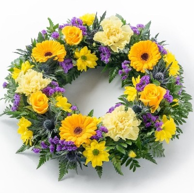 Yellow & Blue Wreath