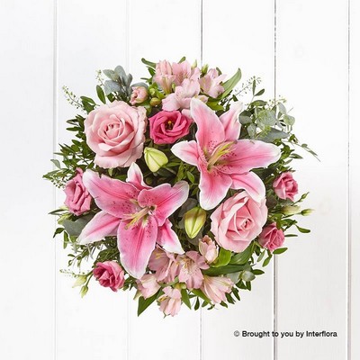 Pink Delight New Baby Hand tied