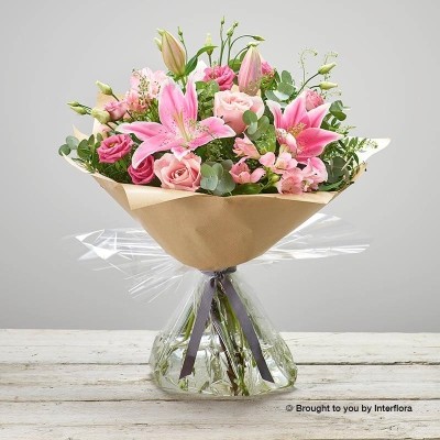 Pink Delight New Baby Hand tied