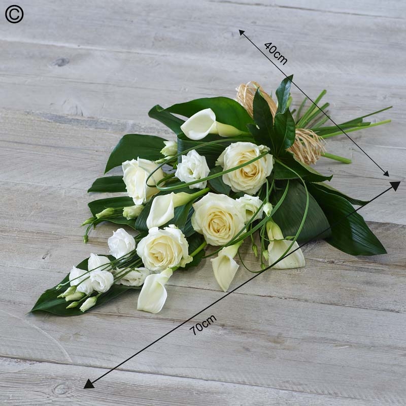 White Rose and Calla Lily Sheaf