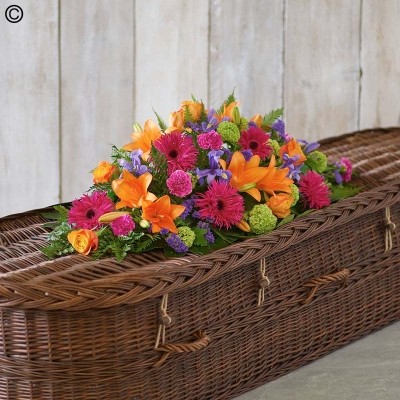 Florists Choice Casket Spray Brights