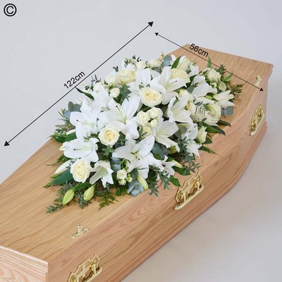 Lily & Rose Casket Spray White