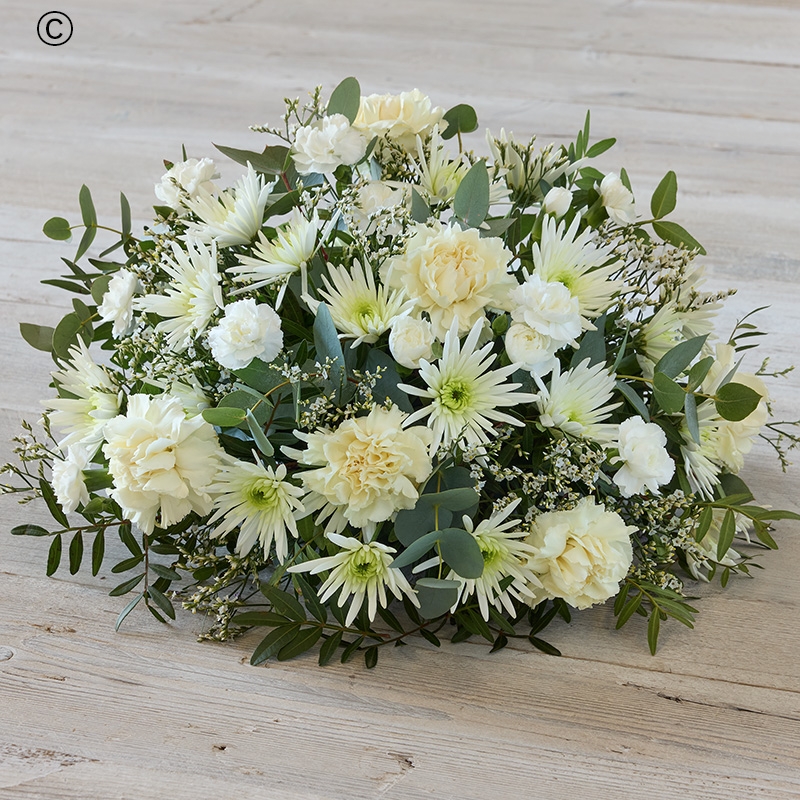 White Funeral Posy