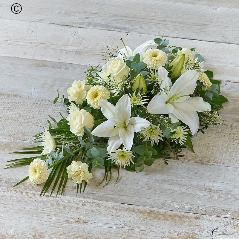 White Funeral Spray