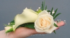 Ivory & Peach Corsage