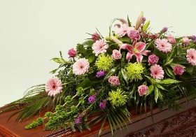 Pink and Purple Casket Spray