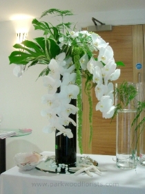 Black & White Orchid cylinder