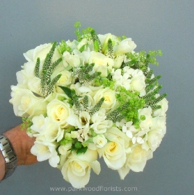 White Rose & Veronica Country bouquet