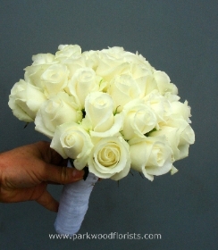 White Rose Bridal Bouquet