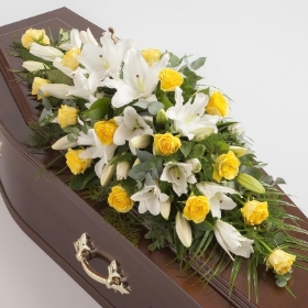 Rose & Lily Coffin Spray