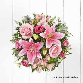 Pink Delight New Baby Hand tied