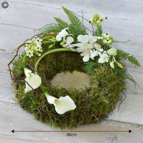 Eco Friendly White Calla Wreath