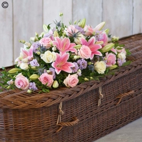 Florists Choice Casket Spray Pastels