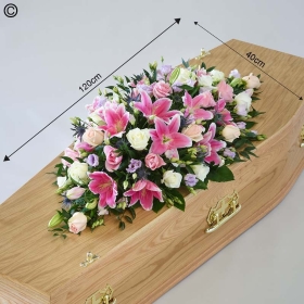 Rose and Eryngium Casket Spray