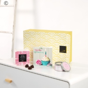 Salted Caramel Flavour Truffles, Birthday Card and Candle Gift Set