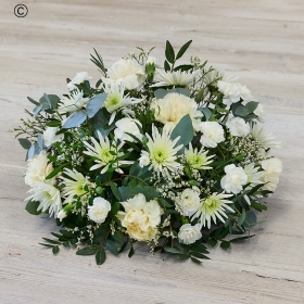 White Funeral Posy