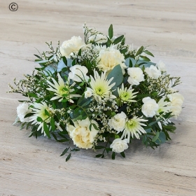 White Funeral Posy