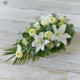 White Funeral Spray