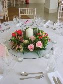 Ring posy with pillar candle